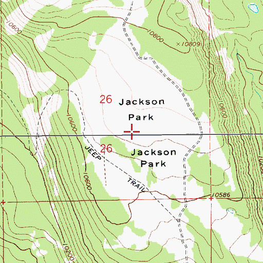 Topographic Map of Jackson Park, UT