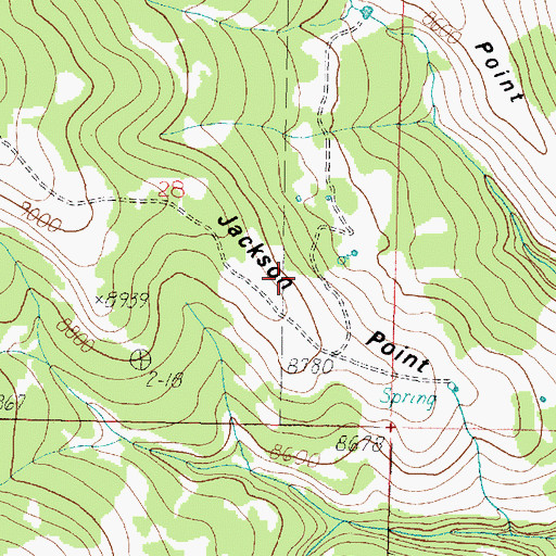 Topographic Map of Jackson Point, UT