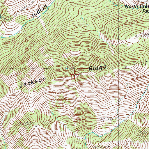 Topographic Map of Jackson Ridge, UT