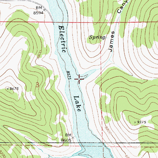 Topographic Map of James Canyon, UT
