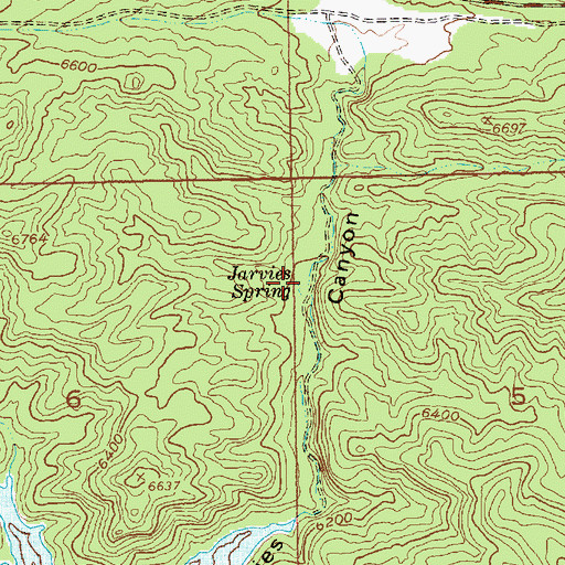 Topographic Map of Jarvies Spring, UT