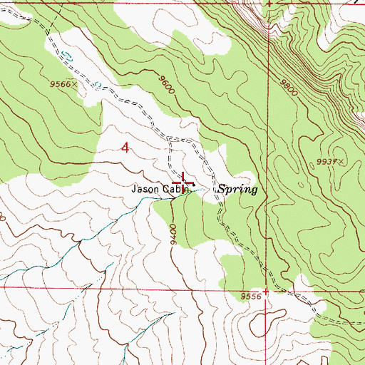 Topographic Map of Jason Cabin, UT