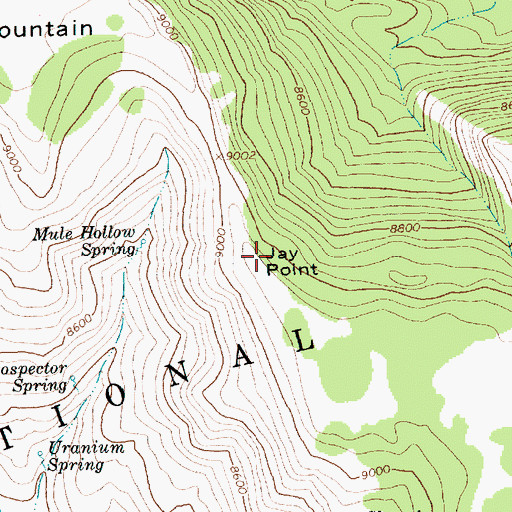 Topographic Map of Jay Point, UT