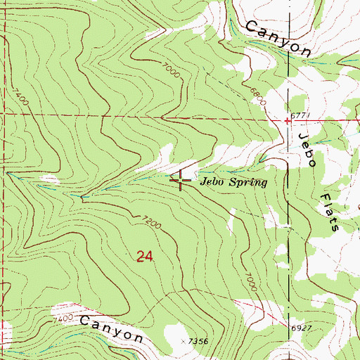 Topographic Map of Jebo Spring, UT