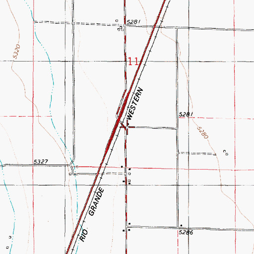 Topographic Map of Jensen, UT