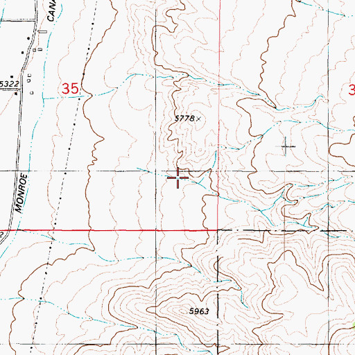 Topographic Map of Jensen Canyon, UT