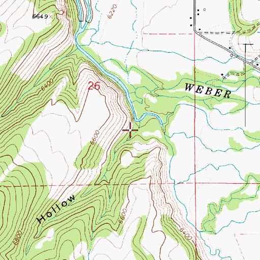 Topographic Map of Jensen Hollow, UT