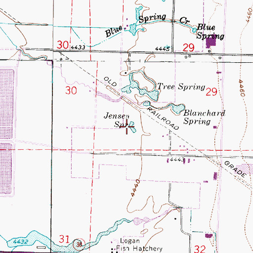 Topographic Map of Jensen Spring, UT