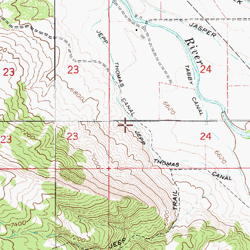 Topographic Map of Jepp Thomas Canal, UT