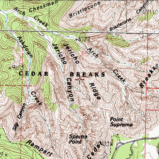 Topographic Map of Jericho Ridge, UT