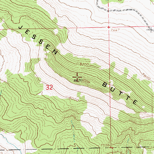 Topographic Map of Jessen Butte, UT