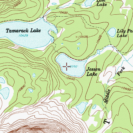 Topographic Map of Jessen Lake, UT