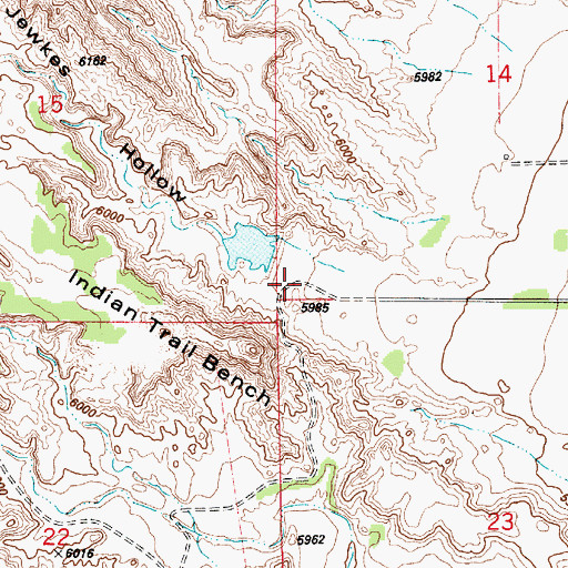 Topographic Map of Jewkes Hollow, UT
