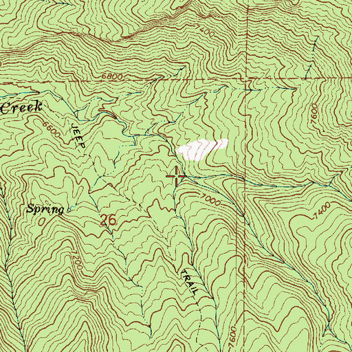 Topographic Map of Jimmys Fork, UT