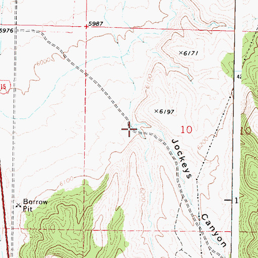 Topographic Map of Jockeys Canyon, UT