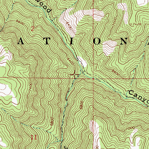 Topographic Map of Jocks Canyon, UT