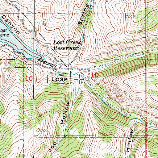 Topographic Map of Joe Hollow, UT