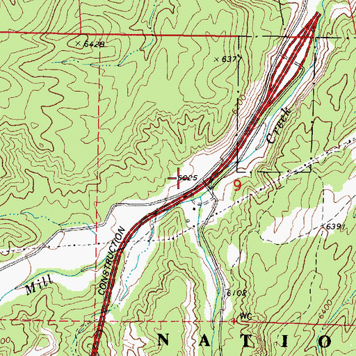 Topographic Map of Joe Lott Creek, UT
