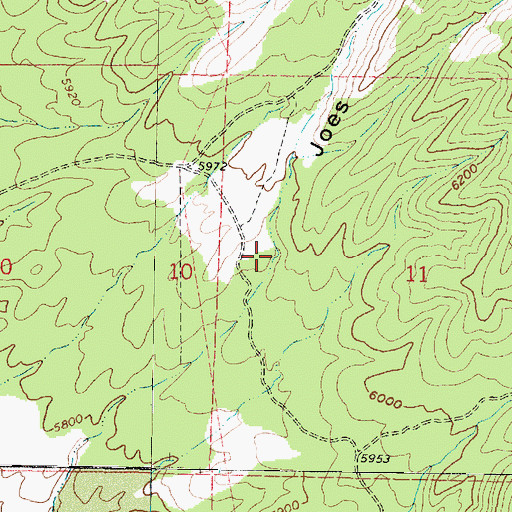 Topographic Map of Joes Canyon, UT