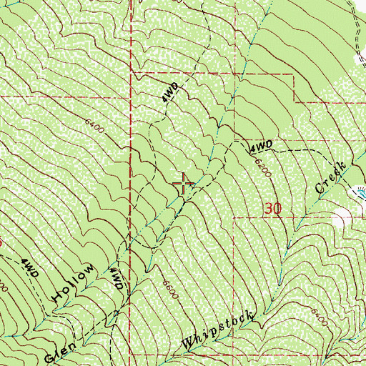 Topographic Map of Johns Glen, UT