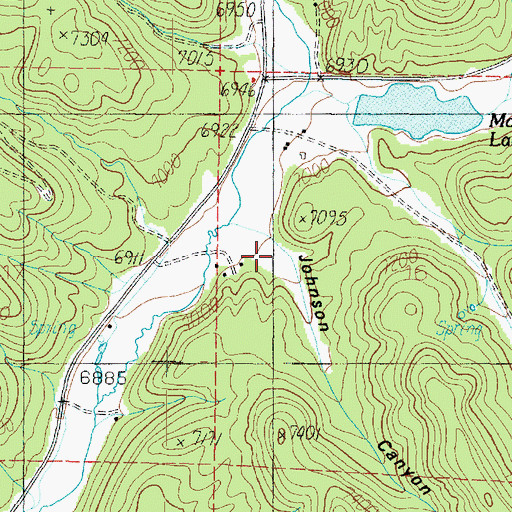 Topographic Map of Johnson Canyon, UT