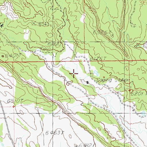 Topographic Map of Johnson Creek, UT