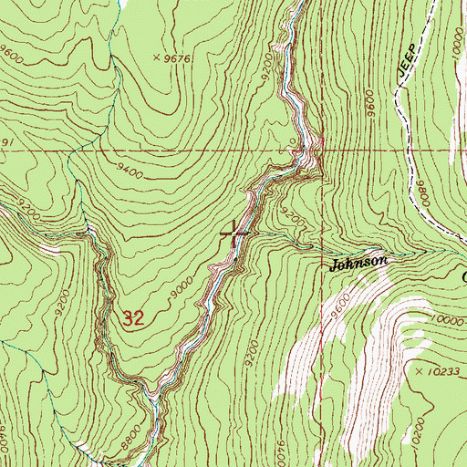 Topographic Map of Johnson Creek, UT