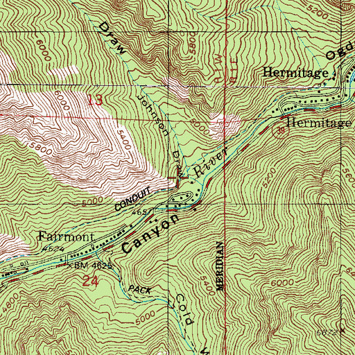 Topographic Map of Johnson Draw, UT