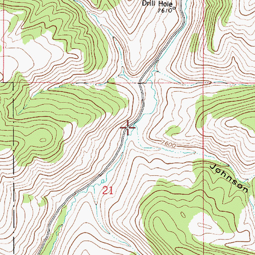 Topographic Map of Johnson Fork, UT