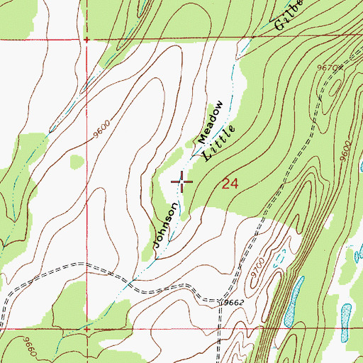 Topographic Map of Johnson Meadows, UT
