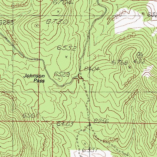 Topographic Map of Johnson Pass, UT