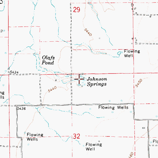 Topographic Map of Johnson Springs, UT