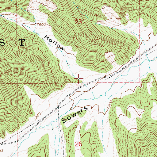 Topographic Map of Jolie Hollow, UT