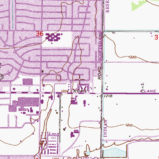 Topographic Map of East Canal Ancho (historical), AZ