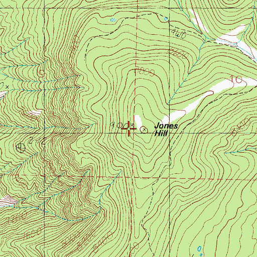 Topographic Map of Jones Hill, UT