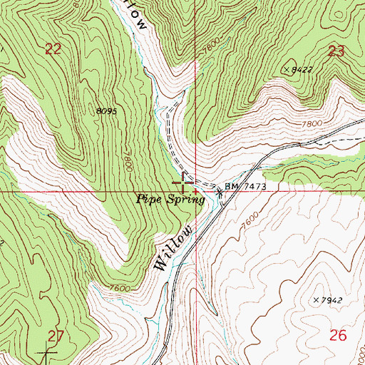 Topographic Map of Jones Hollow, UT