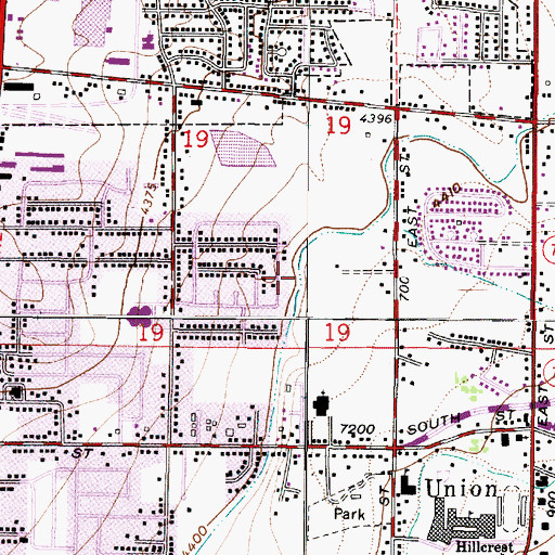 Topographic Map of Jordan and Salt Lake City Canal, UT
