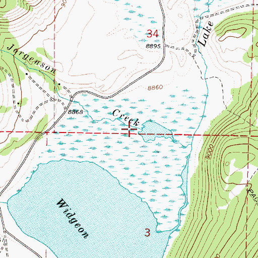 Topographic Map of Jorgenson Creek, UT