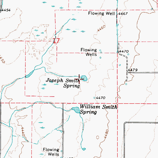 Topographic Map of Joseph Smith Spring, UT