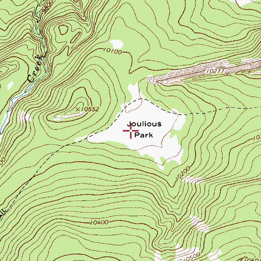 Topographic Map of Joulious Park, UT