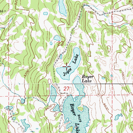 Topographic Map of Joyce Lake, UT