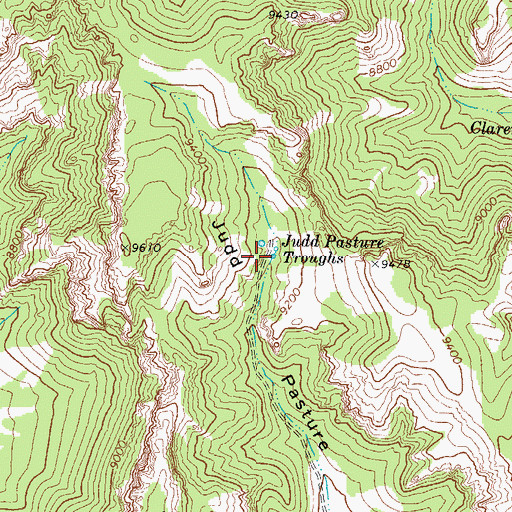 Topographic Map of Judd Pasture Troughs, UT