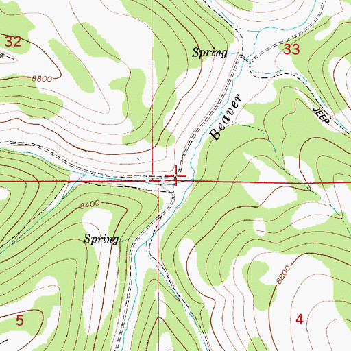 Topographic Map of Jump Creek, UT
