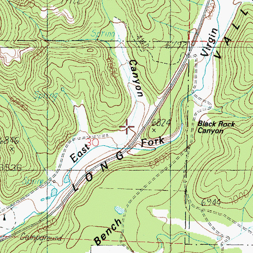 Topographic Map of Jump-Up Canyon, UT