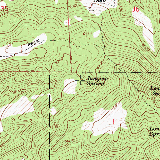 Topographic Map of Jumpup Spring, UT