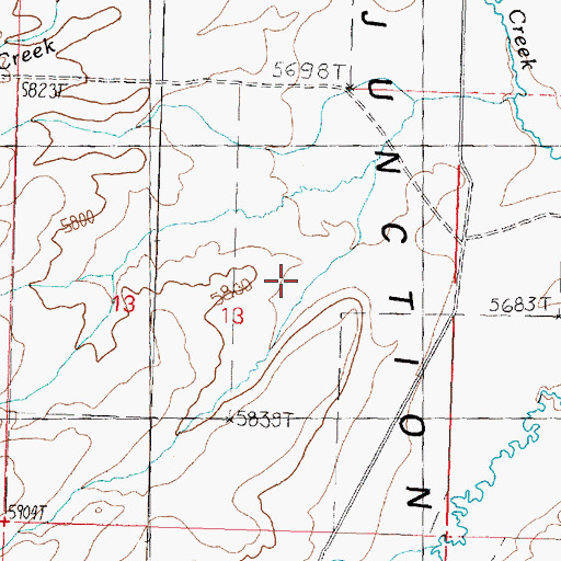 Topographic Map of Junction Valley, UT