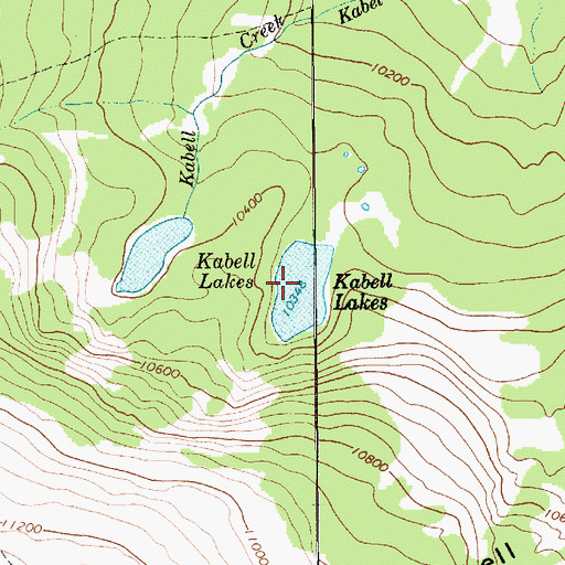 Topographic Map of Kabell Lake, UT
