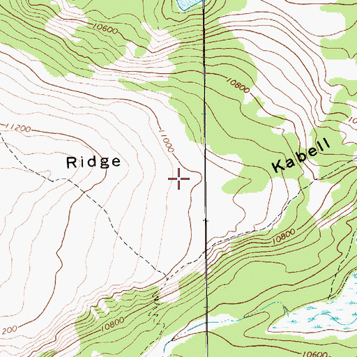 Topographic Map of Kabell Ridge, UT