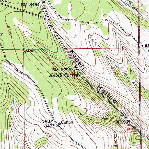 Topographic Map of Kabell Spring, UT