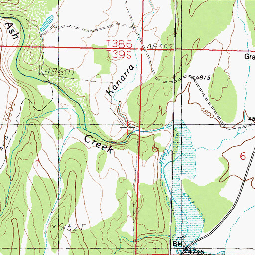 Topographic Map of Kanarra Creek, UT